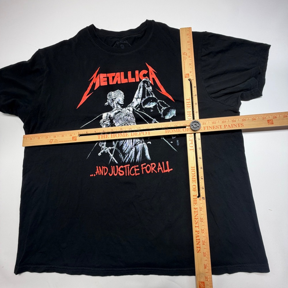 Metallica And Justice For All Band Tee Black Graphic Shirt 2XL - Picture 3 of 7